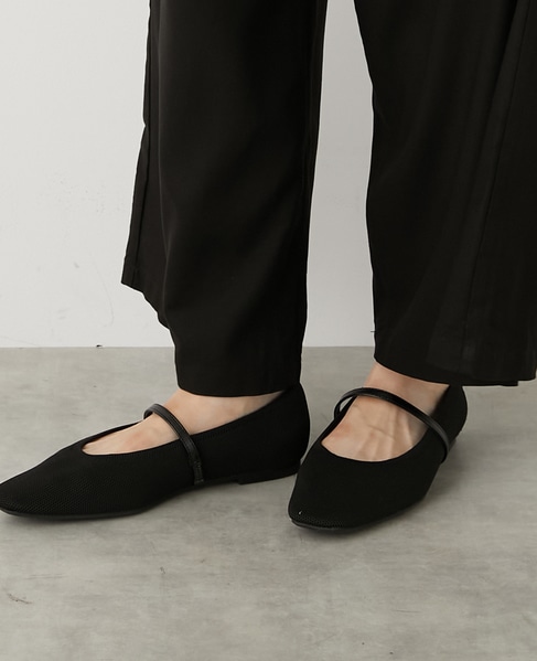 【ニットパンプス】 詳細画像 ブラック 1