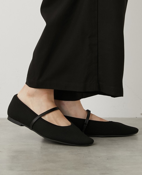 【ニットパンプス】 詳細画像 ブラック 4