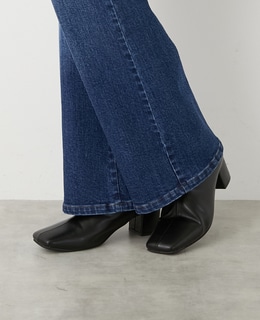 【スクエアートゥショートブーツ】