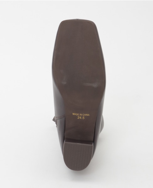 【スクエアートゥショートブーツ】 詳細画像 ブラウン 17