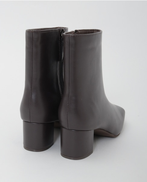 【スクエアートゥショートブーツ】 詳細画像 ブラウン 7