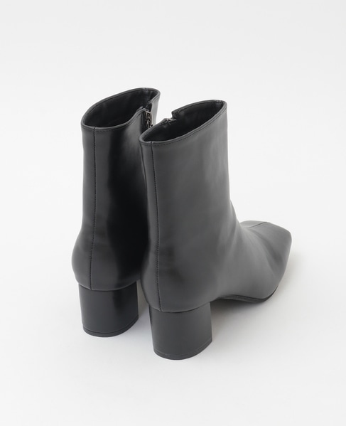 【スクエアートゥショートブーツ】 詳細画像 ブラック 10