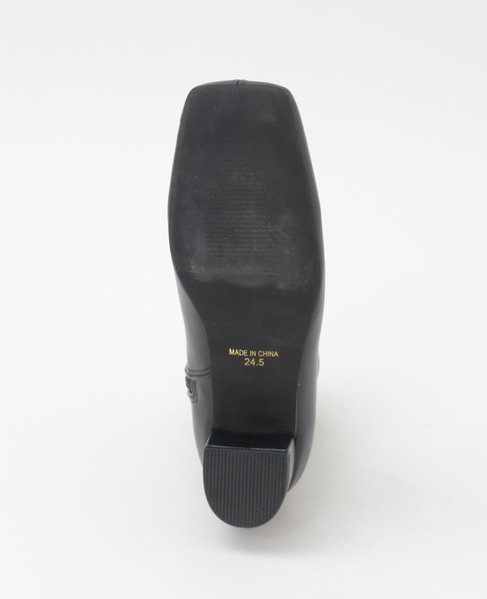 【スクエアートゥショートブーツ】 詳細画像 ブラック 11