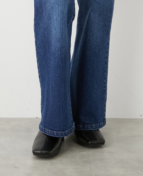 【スクエアートゥショートブーツ】 詳細画像 ブラック 2