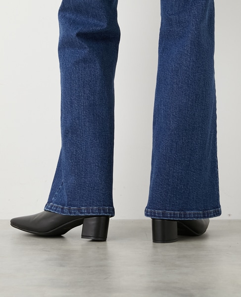 【スクエアートゥショートブーツ】 詳細画像 ブラック 4