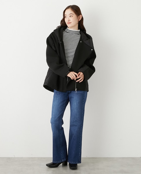 【スクエアートゥショートブーツ】 詳細画像 ブラック 6