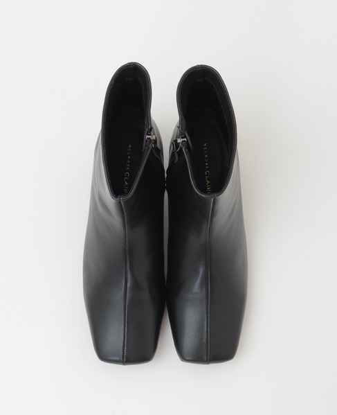 【スクエアートゥショートブーツ】 詳細画像 ブラック 8