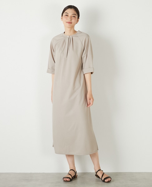 【ナノキャラメルベルテッドカットワンピース】 詳細画像 ベージュ 1