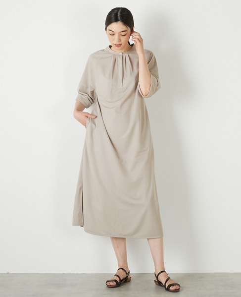 【ナノキャラメルベルテッドカットワンピース】 詳細画像 ベージュ 2