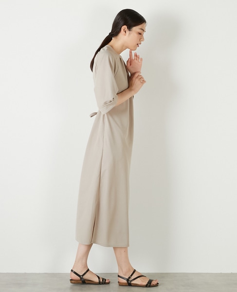 【ナノキャラメルベルテッドカットワンピース】 詳細画像 ベージュ 5