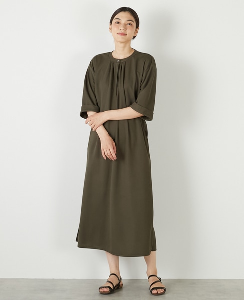 【ナノキャラメルベルテッドカットワンピース】 詳細画像 カーキ 1