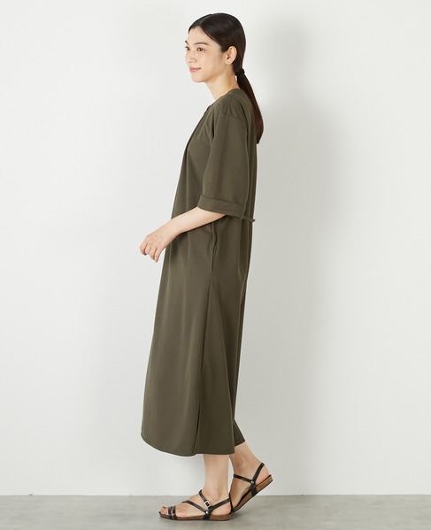 【ナノキャラメルベルテッドカットワンピース】 詳細画像 カーキ 2