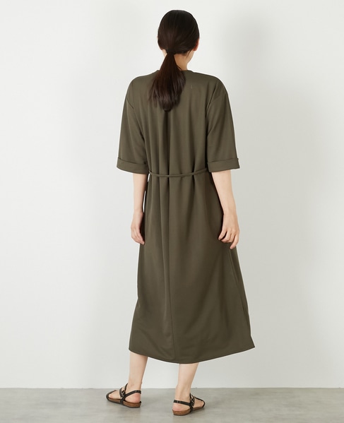【ナノキャラメルベルテッドカットワンピース】 詳細画像 カーキ 4
