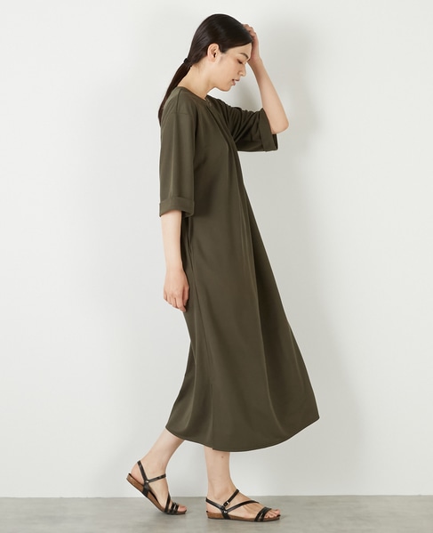 【ナノキャラメルベルテッドカットワンピース】 詳細画像 カーキ 5