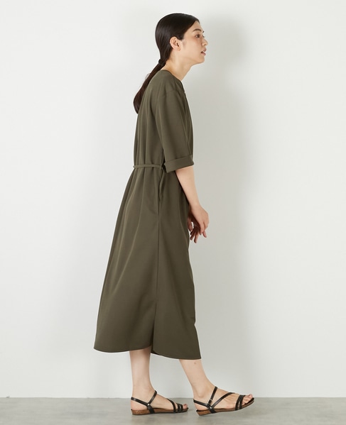 【ナノキャラメルベルテッドカットワンピース】 詳細画像 カーキ 6