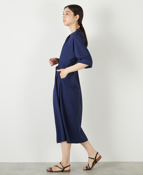 【ナノキャラメルベルテッドカットワンピース】 詳細画像 ネイビー 3