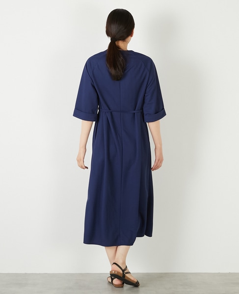 【ナノキャラメルベルテッドカットワンピース】 詳細画像 ネイビー 5