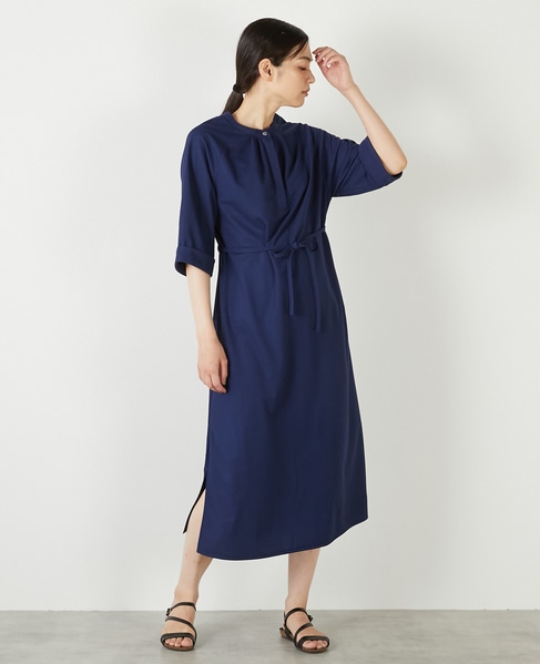 【ナノキャラメルベルテッドカットワンピース】 詳細画像 ネイビー 7