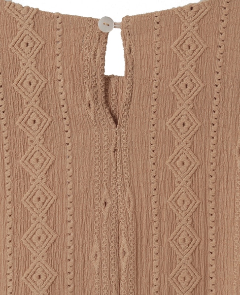 【カットジャガードロングワンピース】 詳細画像 ベージュ 11