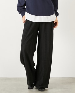 【幾何無地柄のカットジャガードパンツ】