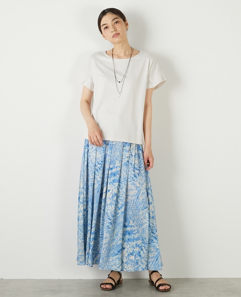 【接触冷感加工タックデザインフレンチスリーブカットプル】 詳細画像 ライトグレー 2