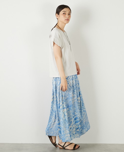 【接触冷感加工タックデザインフレンチスリーブカットプル】 詳細画像 ライトグレー 7