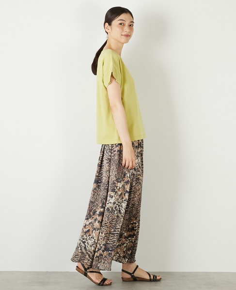 【接触冷感加工タックデザインフレンチスリーブカットプル】 詳細画像 イエロー 6