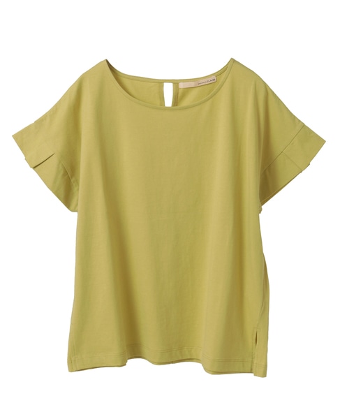 【接触冷感加工タックデザインフレンチスリーブカットプル】 詳細画像 イエロー 9