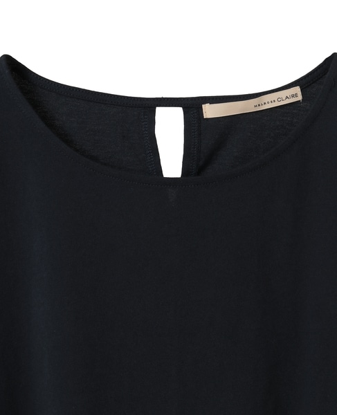 【接触冷感加工タックデザインフレンチスリーブカットプル】 詳細画像 ダークネイビー 11