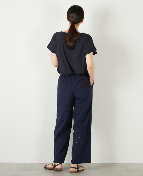 【接触冷感加工タックデザインフレンチスリーブカットプル】 詳細画像 ダークネイビー 6