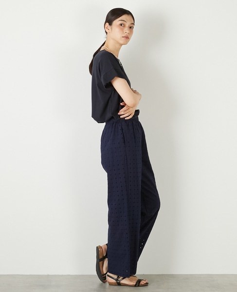 【接触冷感加工タックデザインフレンチスリーブカットプル】 詳細画像 ダークネイビー 7