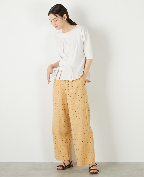 【接触冷感加工ウエストタックデザインカットプル】 詳細画像 ライトグレー 3