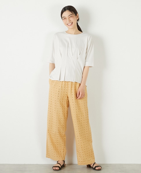 【接触冷感加工ウエストタックデザインカットプル】 詳細画像 ライトグレー 9