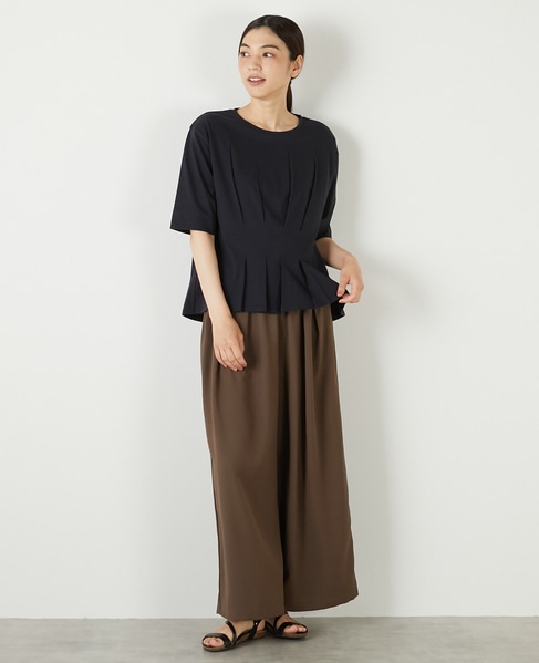 【接触冷感加工ウエストタックデザインカットプル】 詳細画像 ダークネイビー 3