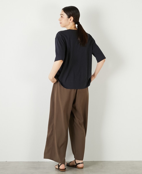 【接触冷感加工ウエストタックデザインカットプル】 詳細画像 ダークネイビー 5