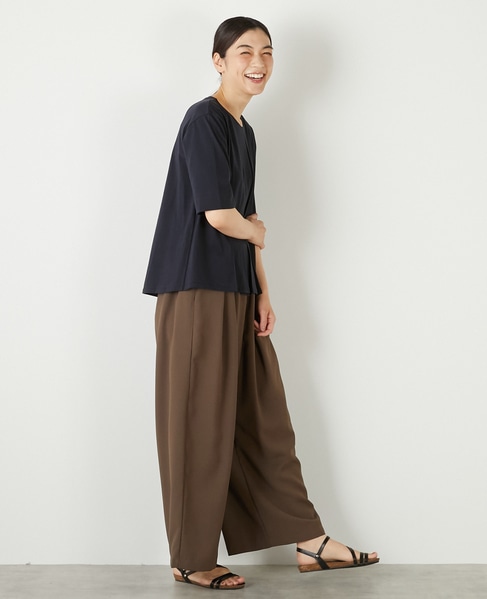 【接触冷感加工ウエストタックデザインカットプル】 詳細画像 ダークネイビー 7