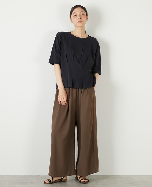 【接触冷感加工ウエストタックデザインカットプル】 詳細画像 ダークネイビー 8