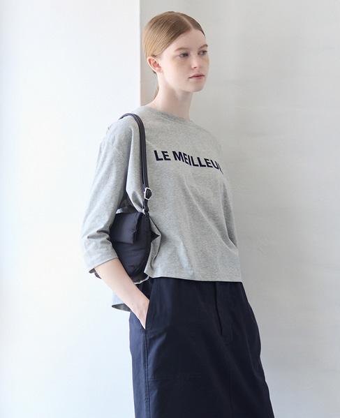 【フロッキーロゴプリントTシャツ】 詳細画像 杢グレー 1