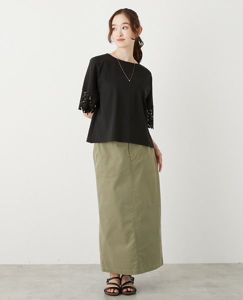 【ケミカルレース切替スリーブプルオーバー】 詳細画像 ブラック 2