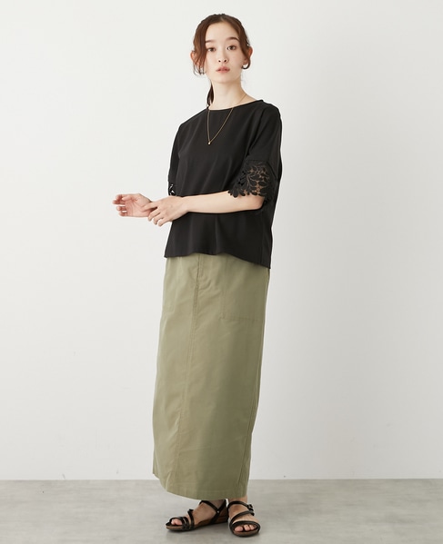 【ケミカルレース切替スリーブプルオーバー】 詳細画像 ブラック 3