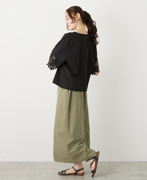 【ケミカルレース切替スリーブプルオーバー】 詳細画像 ブラック 5