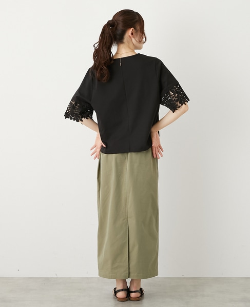 【ケミカルレース切替スリーブプルオーバー】 詳細画像 ブラック 6