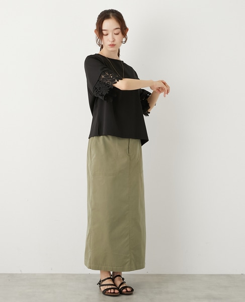 【ケミカルレース切替スリーブプルオーバー】 詳細画像 ブラック 7