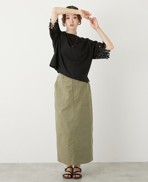 【ケミカルレース切替スリーブプルオーバー】 詳細画像 ブラック 8