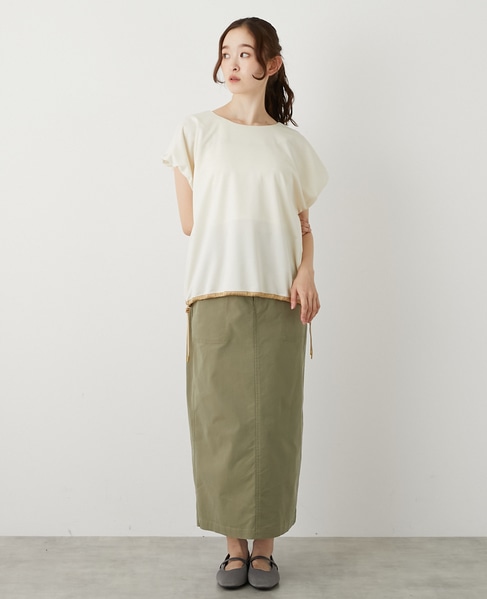 【ドローコードタックプルオーバー】 詳細画像 アイボリー 8