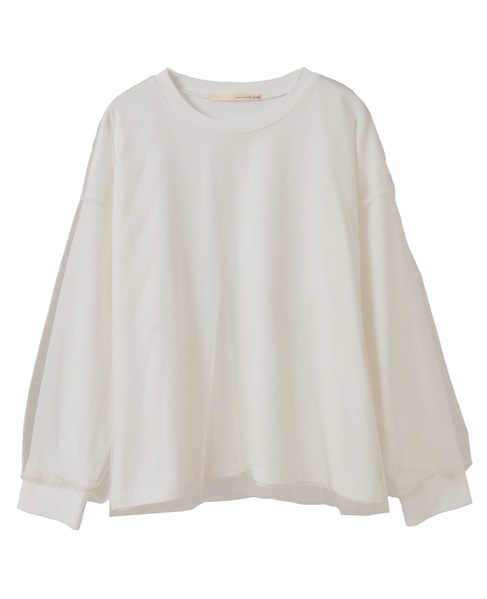 【コットン天竺×ソフトチュールカットプル】 詳細画像 オフホワイト 10