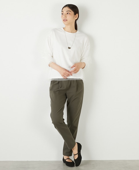 【コットン天竺×ソフトチュールカットプル】 詳細画像 オフホワイト 4