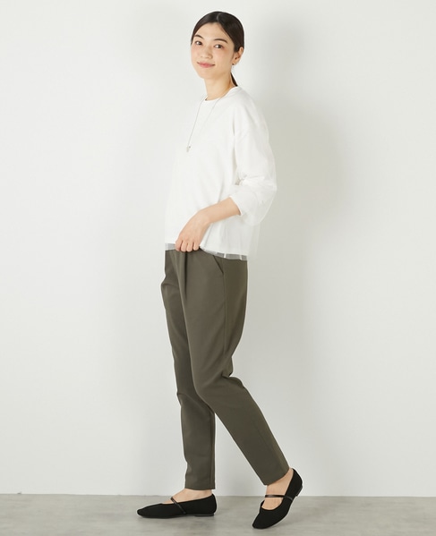 【コットン天竺×ソフトチュールカットプル】 詳細画像 オフホワイト 5