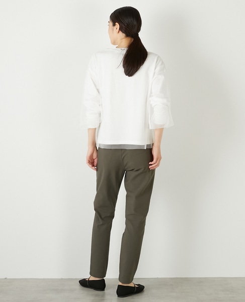 【コットン天竺×ソフトチュールカットプル】 詳細画像 オフホワイト 7