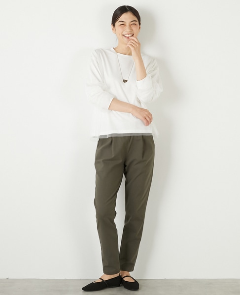 【コットン天竺×ソフトチュールカットプル】 詳細画像 オフホワイト 9